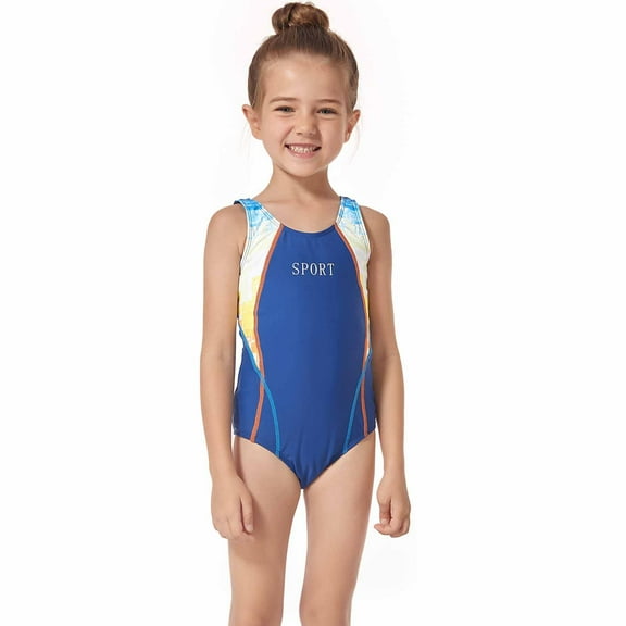 Herrnalise Kids Boys Girls Color Block One Piece Swimsuit Swimwear SleevelessRash Guard Sunsuit Beachwear Bathing Suit