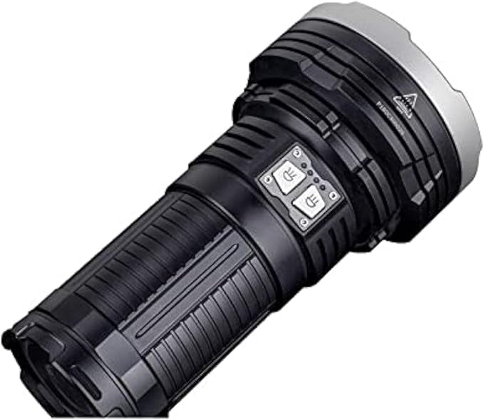 12000 Lumens USB Rechargeable Flashlight, Super Bright LED Searchlight with 12000mAh Battery, High for Camping, Hiking, Emergencies, Long Range (500m)