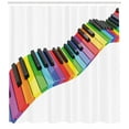 thumbnail image 3 of Ambesonne Music Shower Curtain, Vibrant Keyboard Arts, 69"Wx84"L, Multicolor, 3 of 3