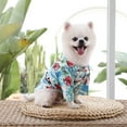 thumbnail image 4 of Pet Summer T Shirts Dog Sweaters for Small Dogs Boy Hawaii Style Floral Dog Shirt Hawaiian Printed Pet T Shirts Breathable Cool Clothes Beach Seaside Puppy Shirt Sweatshirt for Small Puppy Large, 4 of 4