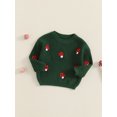 thumbnail image 3 of SUNSIOM Pull pour Bébé Fille Garçon Surdimensionné Broderie Champignon Manches Longues Tricoté Automne Hiver, 3 of 7