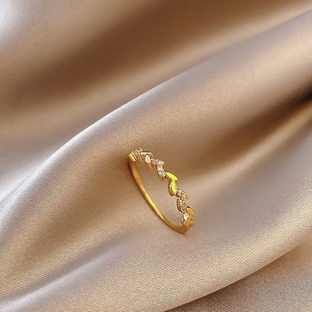 Korean Fashion Geometric Ring: 925 Silver With White Gold And Gem Inlay Adjustable Opening Women S Style Micro-Inlay Processing