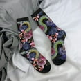 thumbnail image 5 of Pofeuu Snake And Flower Print Crew Socks, Adult Running Hiking Socks for Youth and Adult, 5 of 6