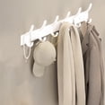 thumbnail image 4 of Over Door Hooks, No Drill Space Saving Hanger, 6 Prong Metal Hook Rack Organizer, Behind Door Storage for Bedroom and Bathroom Clothes, Towels, Coats, 4 of 6