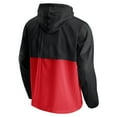 thumbnail image 3 of Men's Fanatics Black/Red Toronto Raptors Anorak Block Party Windbreaker Half-Zip Hoodie Jacket, 3 of 3