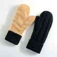 thumbnail image 5 of KHONTS Winter Mittens Gloves for Women Warm Lining Knit Thick Thermal Snow Gloves for for Cold Weather Gifts Black One Size, 5 of 5