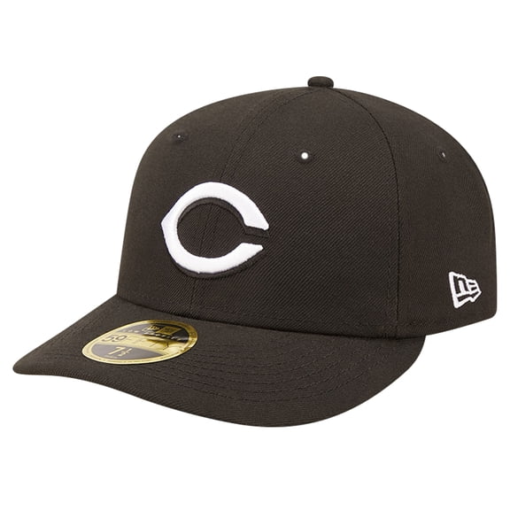 Men's New Era Black Cincinnati Reds Low Profile 59FIFTY Fitted Hat