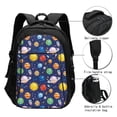 thumbnail image 3 of Disketp Space Planet Mochila de Viaje Estampada para Laptop con Puerto de Carga USB, Mochila Impermeable para Computadora – Regalo para Hombres y Mujeres, 3 of 7