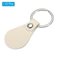 thumbnail image 3 of Uxcell Leather Key Fob Kit, 10 Pack PU Leather Key Fob Blanks and Key Rings for Laser Engraving, White, 3 of 6