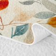 thumbnail image 5 of Erosebridal Tropical Floral Twin Quilt Set, Retro Botanical Plant Twin Coverlet Set, Reversible, Autumn Earth, 2 Pieces (1 Bedspread and 1 Pillowcase), 5 of 7