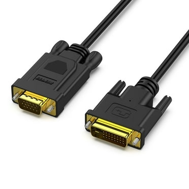 BENFEI Active DVI-D to VGA 6 Feet Cable Male to Male Gold-Plated Cord, Black