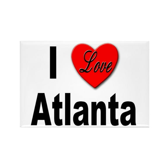 CafePress - I Love Atlanta - Rectangle Magnet, 2"x3" Refrigerator Magnet