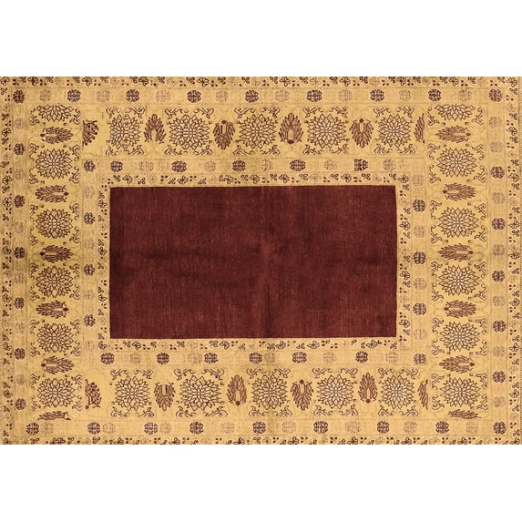 Ahgly Company Indoor Rectangle Oriental Brown Traditional Area Rugs, 8' x 12'