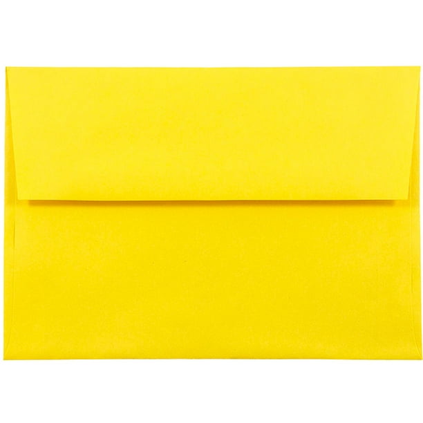 JAM A8 Envelopes, 5 1/2 x 8 1/8, Yellow, 25/Pack