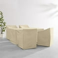 thumbnail image 3 of Crosley Furniture 5PC Vinyl Outdoor Dining Furniture Cover Set in Tan, 3 of 11