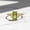 Rose Plated, variant on Baguette Cut Peridot & Diamond Ring, Baguette Cut Peridot Engagement Ring, East West Set Baguette Diamond Ring, Elegant Stackable Ring, August Birthstone Ring, Wedding Ring