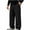 Black-pants, variant on Men Lightweight Hiking Pants with Zip Pockets Outdoor Drawstring Winter Fall Fashion Elastic Waist Cargo Pants Trendy Camping Workout Sports Casual Trousers L