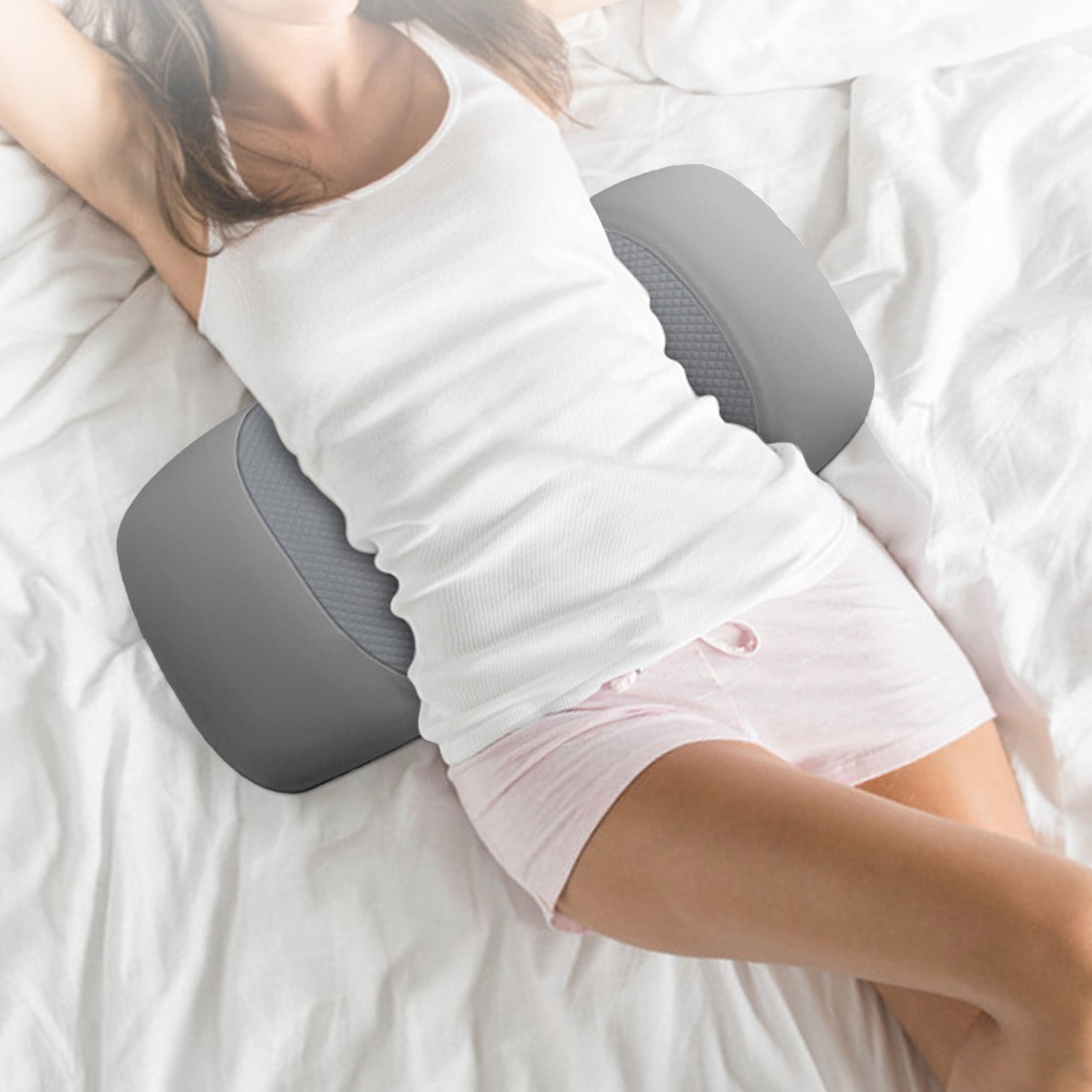 Lumbar Support Pillow for Bed Relief Back Pain Lower Back Pillow for Sleeping Memory Foam Waist Pillow for Side Back&Stomach Sleepers
