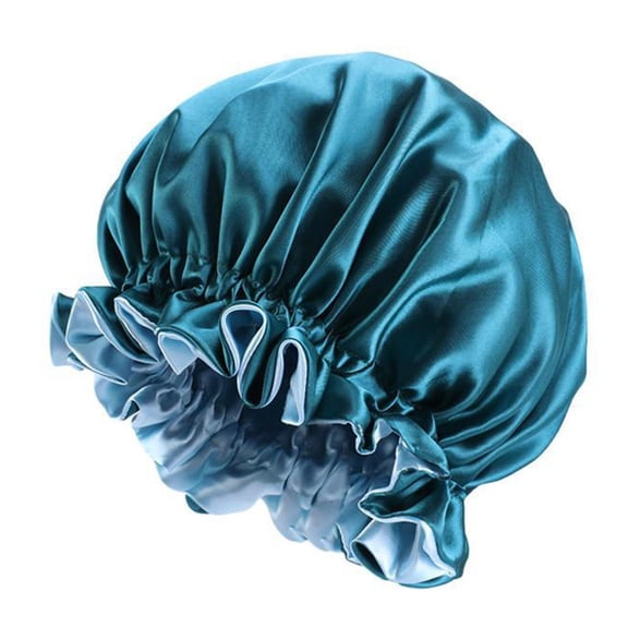Capucha de sueño de capucha para cabello , elástico suave sombrero che gorra para cabello Natural - Azul SM SunniMix Gorro de dormir con capucha de satén para mujer