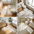 thumbnail image 4 of Pioneer Flower Floral Print Pattern Bathroom Rug Set 4 Piece,Includes Contour,Lid Cover,Bath Mat,Non-Slip Extra Soft Absorbent Washable, 4 of 5