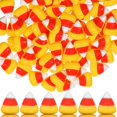 thumbnail image 1 of 150 piezas de caramelos de maíz de resina lindos de Halloween, adornos de caramelos de maíz falsos artificiales, adornos de fondo plano falsos, 1 of 5