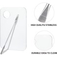 thumbnail image 3 of 2 Pieces Makeup Palette and Spatula, Acrylic Cosmetic Palette,Foundation Mixing Plate Tool, 3 of 6