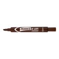 thumbnail image 1 of Marks-A-Lot Large Desk-Style Permanent Marker, Chisel Tip, Brown, Dozen, 1 of 2