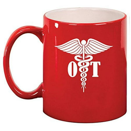 

Ceramic Coffee Tea Mug Cup OT Occupational Therapy (Red)