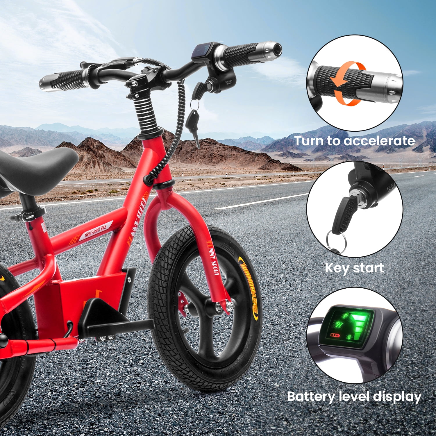 Track Seven 24V Electric Dirt Bike for Kids, 150W Electric