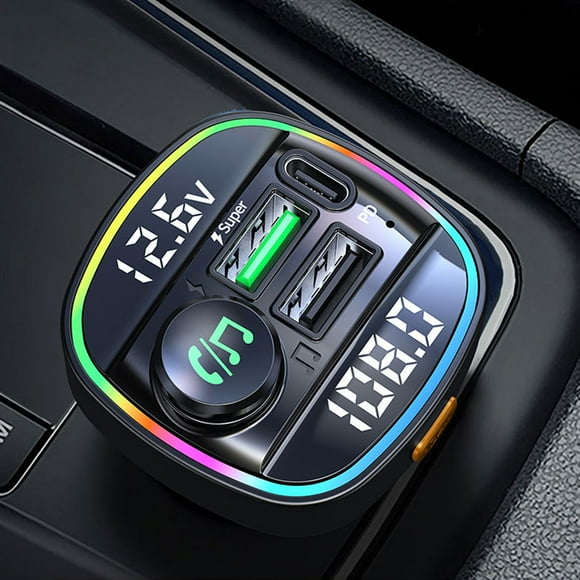 Leutsin Clearance Deals, Display Voltage Detection Frequency Display Car MP3 Bluetooth Player USB Fast Charger Car FM Transmitter