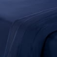 thumbnail image 4 of Serta Simply Clean 3-Piece Navy Solid Bed Sheet Set, Twin-XL, 4 of 10