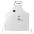 thumbnail image 1 of Delantal de cocina ajustable de lino y algodón blanco esencial para adultos para uso en cafeterías y comedores en casa, 1 of 8