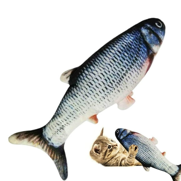 Plush Toys Flippity Fish Cat Toy Flopping Fish Cat Toy Moving Fish Toy for Cats - Birthday Interactive Pets Chew Bite Supplies - Perfect for Biting, Chewing and Kicking