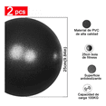 thumbnail image 2 of 2pcs Mini Pelota Para Pilates Yoga De 25 Cm Ejercicio Xtellar negro, 2 of 4