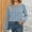 Sky Blue, variant on Oplxuo Long Sleeve Tops for Women Loose Crewneck Dressy Casual Pleated Tunic Shirts Blouse