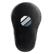 UFC Long Curved Focus Mitts - Black/Red - Lightweight, Ergonomic Punch Mitts for Boxing, MMA, Kickboxing Coaching