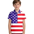 thumbnail image 3 of Tiijoy Boys 4Th Of July Polo Shirt Independence Day Short Sleeve Shirt for Kids, Sizes 3-14, 3 of 5