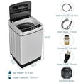 thumbnail image 3 of Topcobe Full-Automatic Washing Machine 1.5 Cubic Feet 11 LBS Washer and Dryer, Portable Washing Machine Spin Dryer for Dorms, Apartments, RVs, Gray, 3 of 10