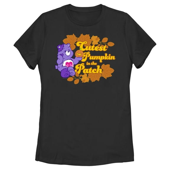 Women's Care Bears Halloween Harmony Bear Cutest Pumpkin in the Patch  Graphic T-Shirt