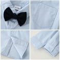 thumbnail image 4 of Toddler Baby Boy Clothes Suit 1-5T Wedding Outfits Formal Dress Shirt Vest Waistcoat Suspender Pants Corsage 5pcs, 4 of 8