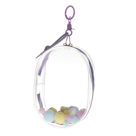 Vitrina para minifiguras coleccionables, portátil, con cremallera a prueba de polvo mediano grande violeta