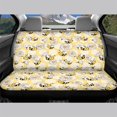 thumbnail image 3 of FUIALDOLG Honeycomb Pattern Design Rear Bench Seat Cover with Car SUV, Stretch Non-Slip Car Seat Covers(2 Pack), 3 of 7