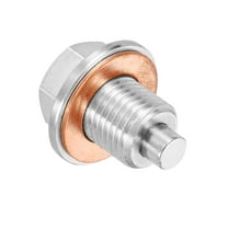 M12x1.25 Magnetic Oil Drain Plug,25mm Length with Copper Crush Washer