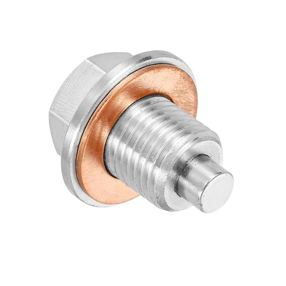 M12x1.25 Magnetic Oil Drain Plug,25mm Length with Copper Crush Washer