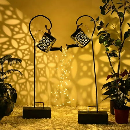 

Mishuowoti Solar Energy Hollowed Out Sprinkler Kettle Lamp Garden Decoration Solar Energy Art Lamp Courtyard Decoration Lamp Flowing Water Lamp