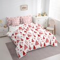 thumbnail image 3 of Homewish Merry Christmas Tree Twin Bedding Sets 7-Piece for Female Men Teens,Red White Bedding Comforter Set Microfiber,Xmas Festival Breathable Sheet Sets,Super Cozy Room Decor,Reversible, 3 of 8