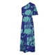 thumbnail image 4 of ¡Ahorros de verano! Vestidos casuales de verano para mujer, tallas grandes, liquidación. Vestido de verano para mujer, de un solo hombro, estampado, suelto, con media abertura en el dobladillo y, 4 of 5