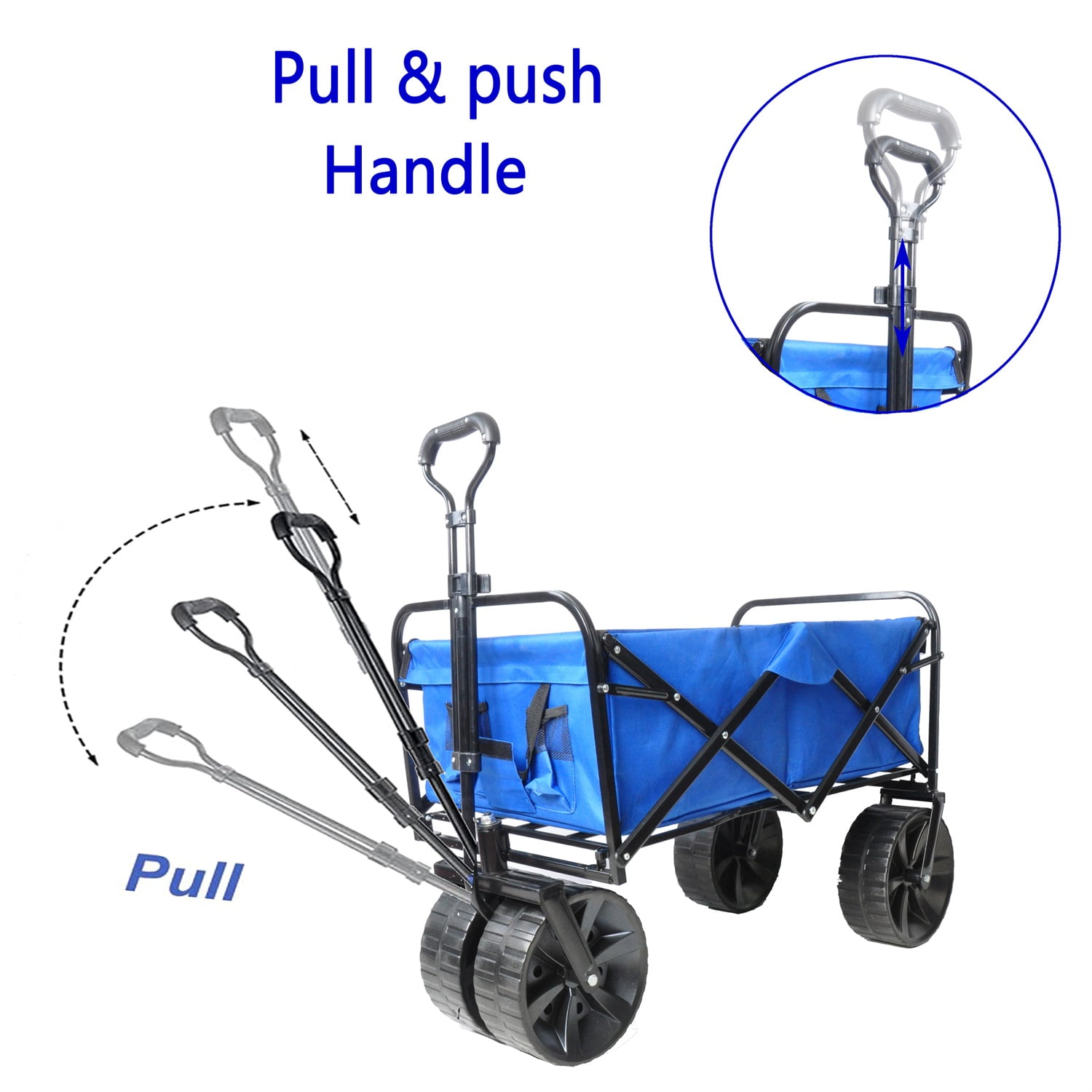 Lowestbest Folding Trolley, Independent Portable Outdoor Garden Sports Heavy-Duty Shopping Cart Cart, Blue Lowestbest Folding Trolley, Independent Portable Outdoor Garden Sports Heavy-Duty Shopping Cart Cart, Blue