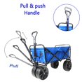 thumbnail image 6 of Folding Trolley, Heavy-Duty Shopping Cart, Independent Portable Outdoor Trolley, Blue, 6 of 9
