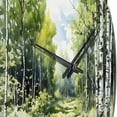 thumbnail image 5 of Designart "Birch Woods Winds XI" Forest Oversized Wall Clock, 5 of 5